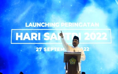 Launching Peringatan Hari Santri 2022, Menag: Jawab Kebencian dengan Prestasi